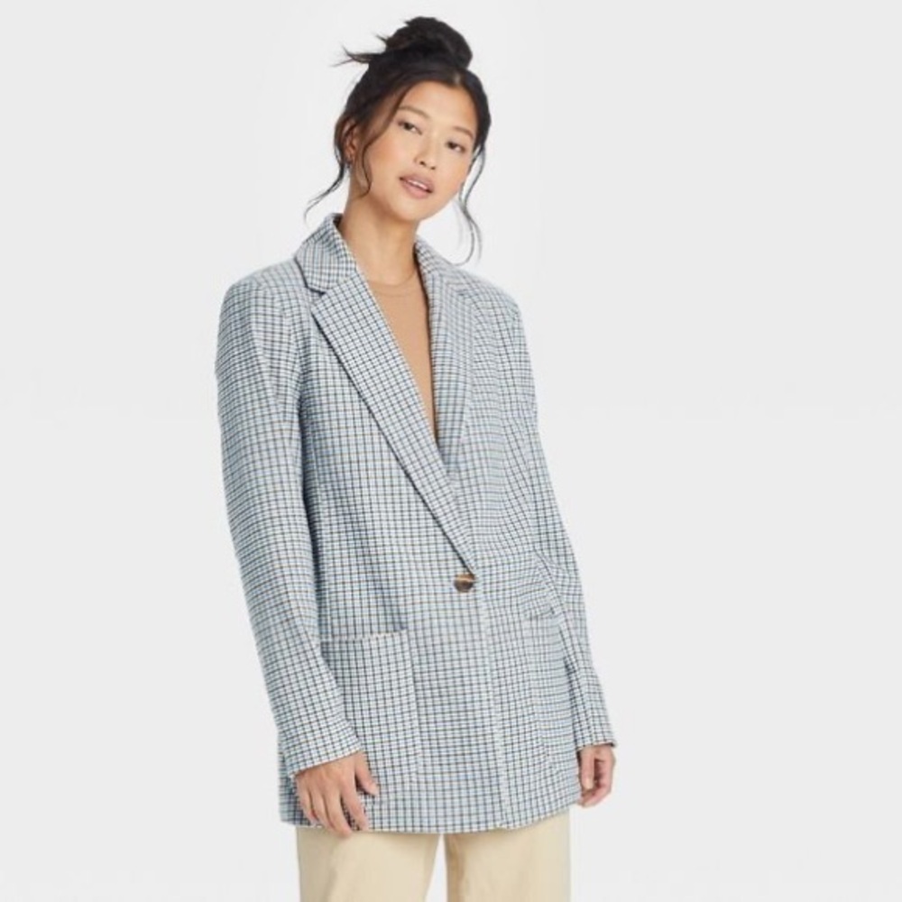 A New Day Plaid Oversized Blazer